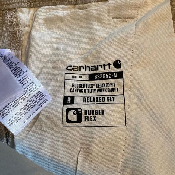 Carhartt Rugged Flex Relaxed Fit Canvas Utility Work Short BS3652-M Men’s Sz 42 - Picture 10 of 12